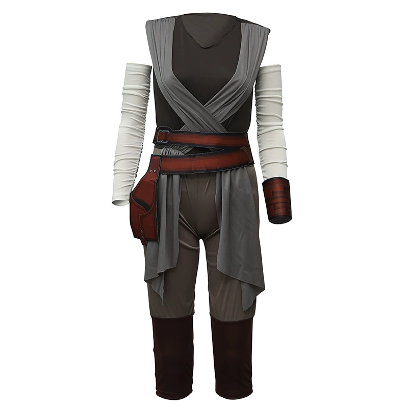 Серый Rey Star Wars Force Awakening COSPLAY Хэллоуин девочкам для вечеринки Ролевые костюмы
