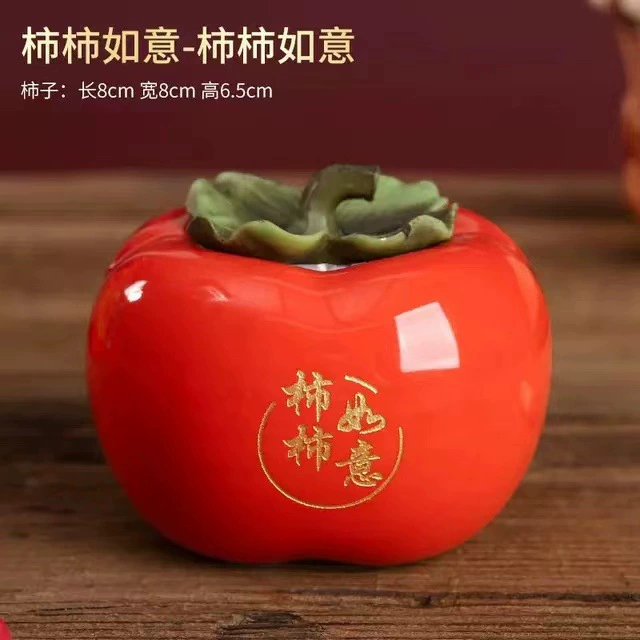 Малый универсальный Ruyi керамика, имитация кода, керамическая банка для чая «Хурма», тибетская банка для сахара