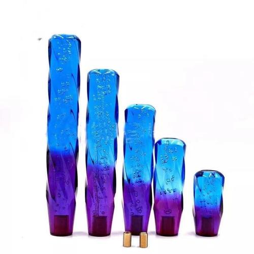 Cross-border car crystal twisted gear shift knob dual-color universal modification shift lever gear shift lever with lighting