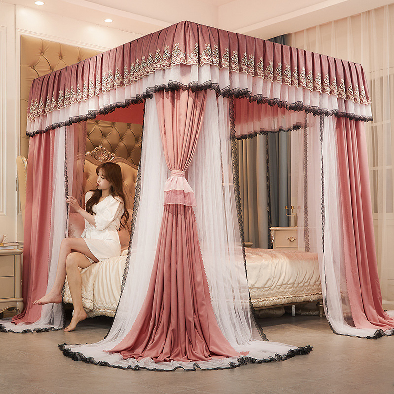 Double-layer metal curtain, mosquito net, bedspread