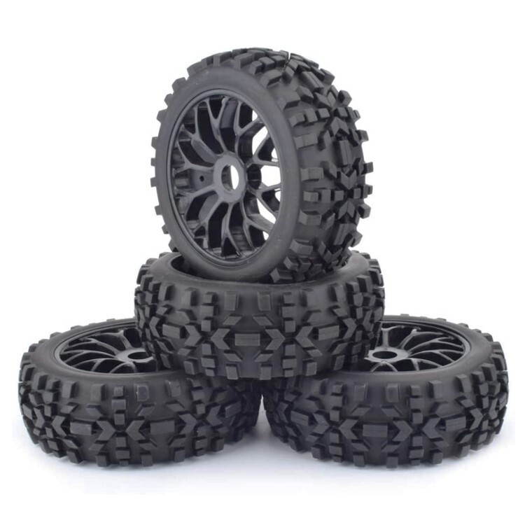 1/8 All Terrain short truck off-road rc model car tire big nail/wasteland tire Hebao 8SC 17mm adapter