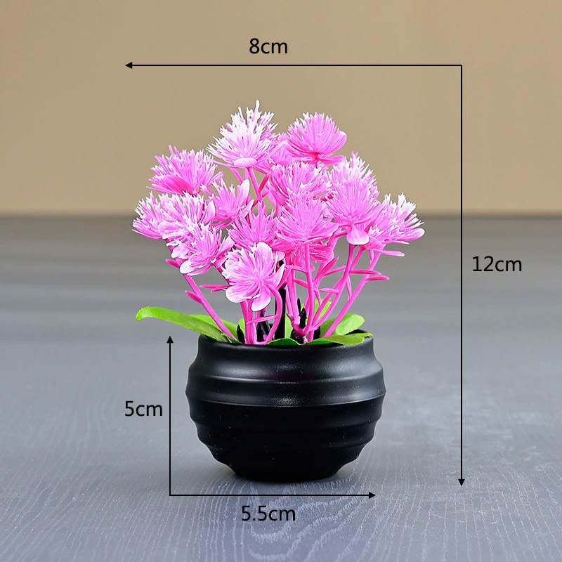 Plastic artificial plant, decorations for office, small pot, (Cross-border trading)