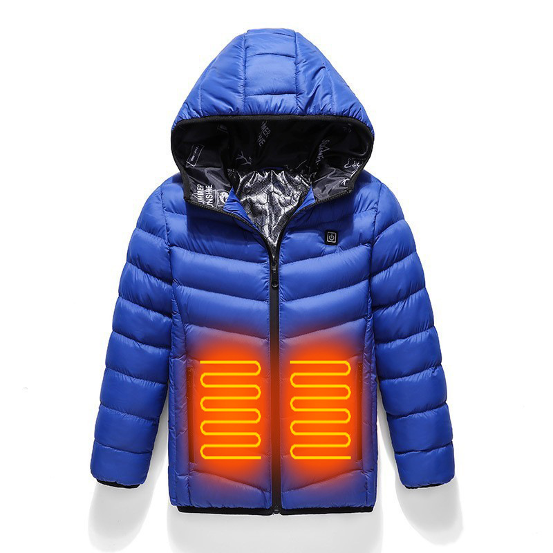 Fábrica en stock ropa de calefacción inteligente para niños Calefacción de carga USB niños y niñas abrigo invierno calefacción eléctrica ropa de algodón hombres