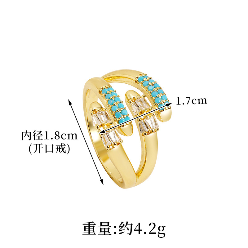 Anillo de oro de arena transfronterizo de mujeres chapadas en oro de 18 quilates nicho de estilo europeo y americano irregular joyas multicapa no se desvanecen joyas