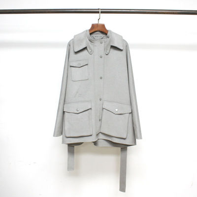 2022 New Fall IC wool Double-sided it Organ bag Hunting Jacket outdoors leisure time Small new pattern overcoat