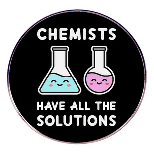 Chemist Has Problem Solving Scheme Brooch English Pin Badge Metal Alloy Badge Accessories