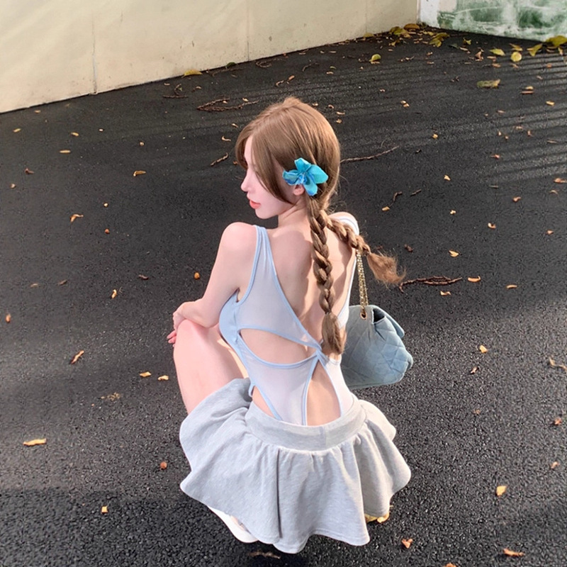 Backless One-Piece Camisole for Women, Summer Thai-Style Spicy Backless Tube Top with Chest Pads for Outerwear