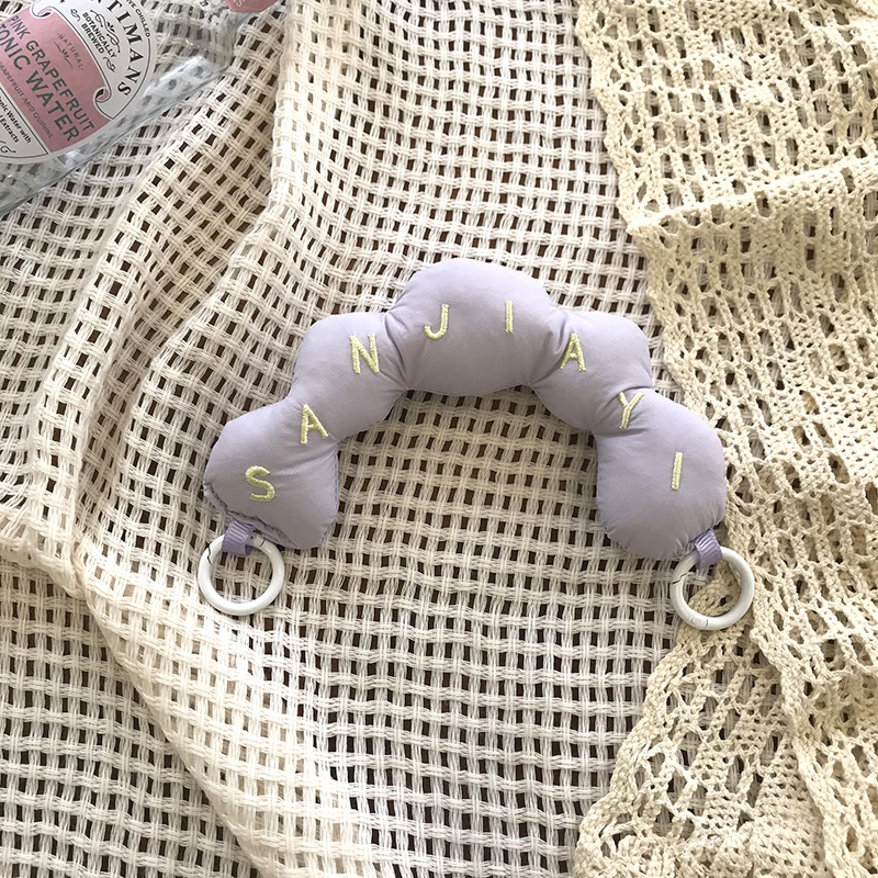 手工浅紫色手提