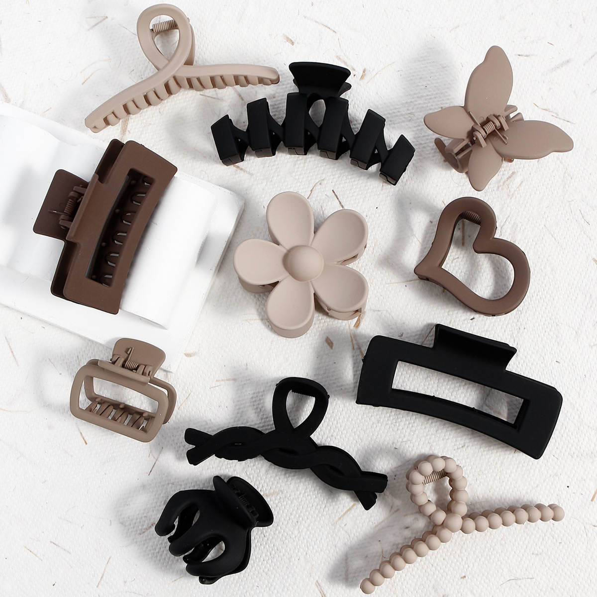Style coffee series combination Amazon suit hairpin updo hair clip large hair volume shark clip hot sale accessories