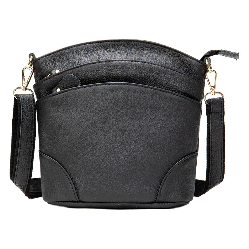 Hot Selling Fashionable First-Layer Cowhide Crossbody Shoulder Bag Women's Bag Middle-Aged Mother Bag Women's Bag Genuine Leather Women's Bucket Bag