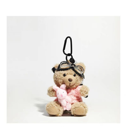 Lindo bolso de oso, colgante de bolso, muñeco de peluche, adorno de coche, llavero de coche, pareja, regalo creativo