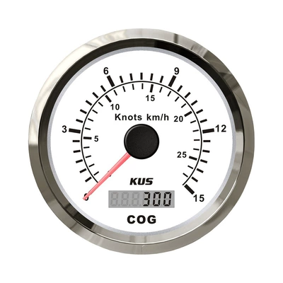 Gps Speedometer with Azimuth Display: automobile instrument - white-table-15knots