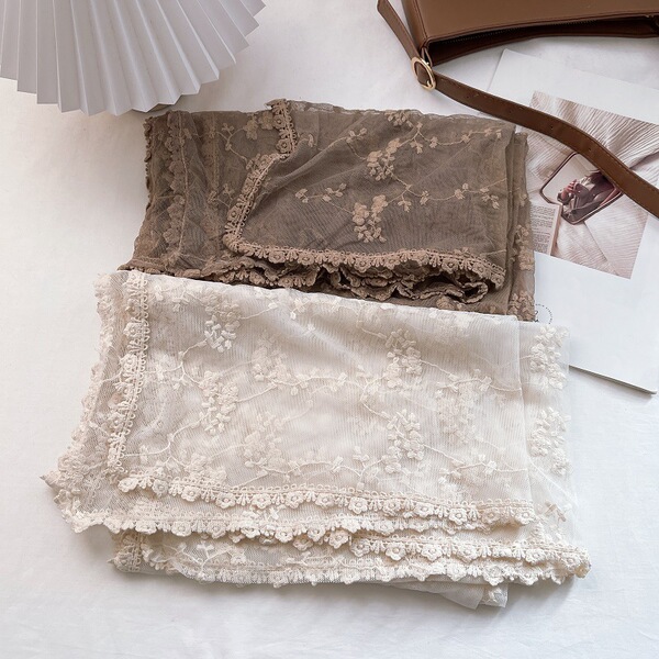autumn lace transparent white cloak