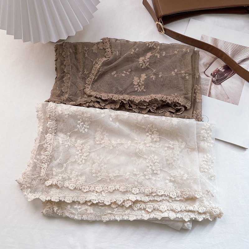 autumn lace transparent white cloak
