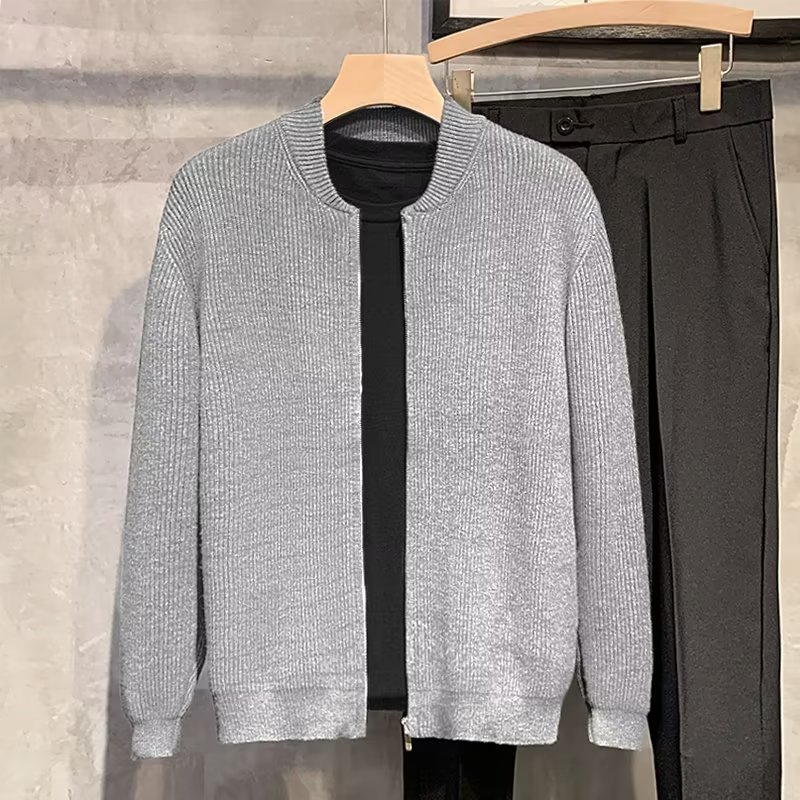 Design cardigan with zipper