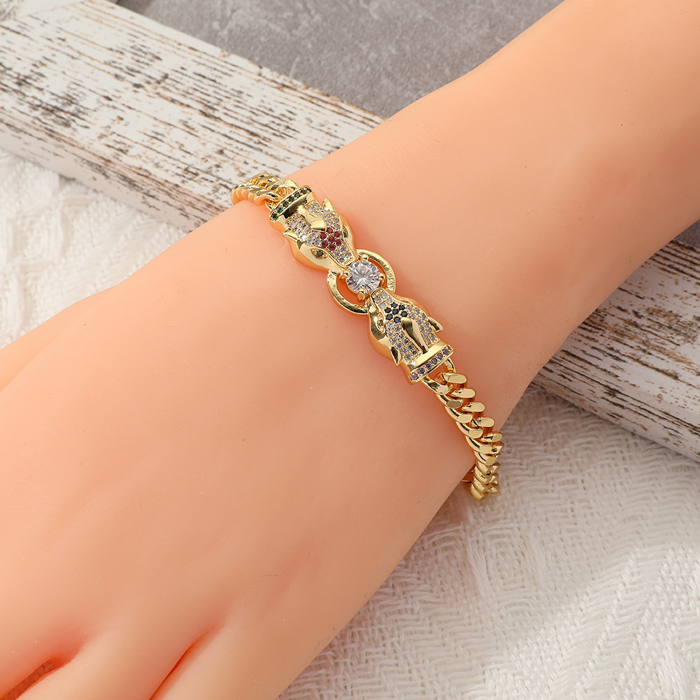 Fashion Animal Copper Gold Plated Zircon Bracelets