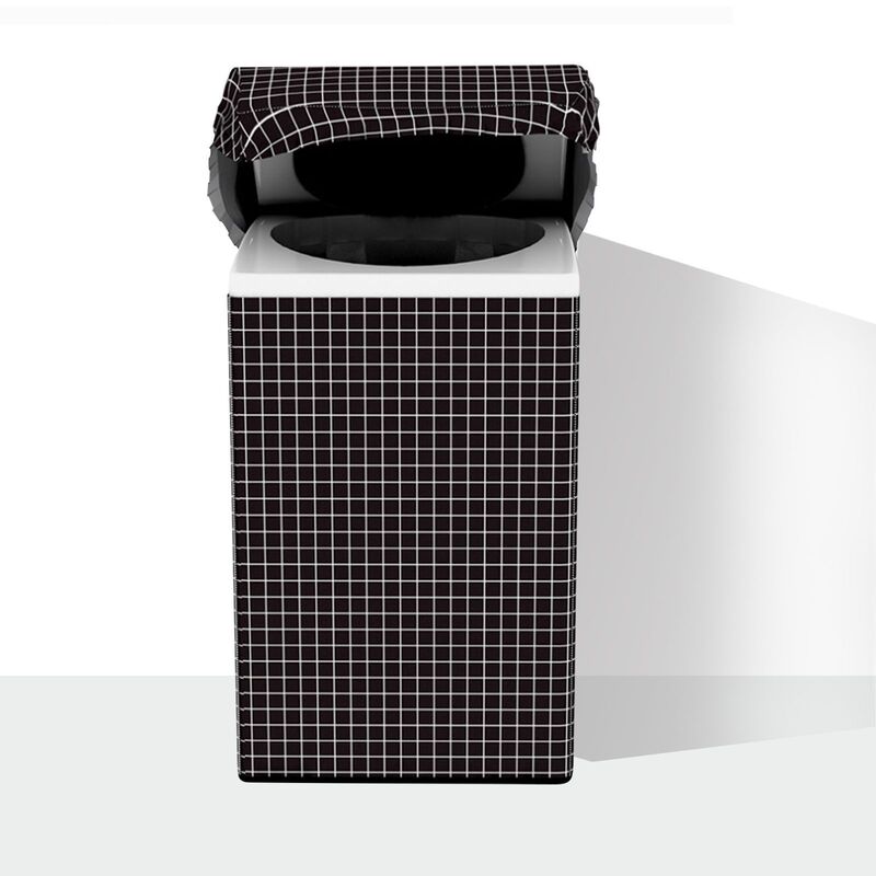Customized Factory Balcony Waterproof Sunscreen Drum Washing Machine Cover Simple Black and White Plaid Pulsator Washing Machine Dust Cover Customized Factory Balcony Waterproof Sunscreen Drum Washing Machine Cover Simple Black and White Plaid Pulsator Washing Machine Dust Cover