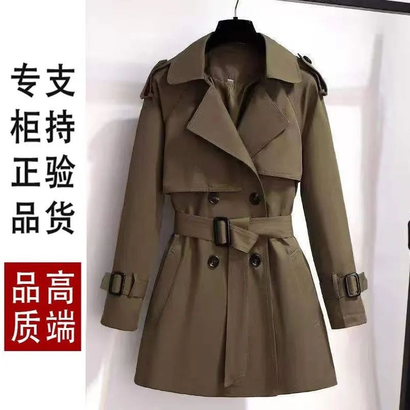 短款风衣女小个子中长款英伦气质显瘦春秋新款外套女潮流|undefined