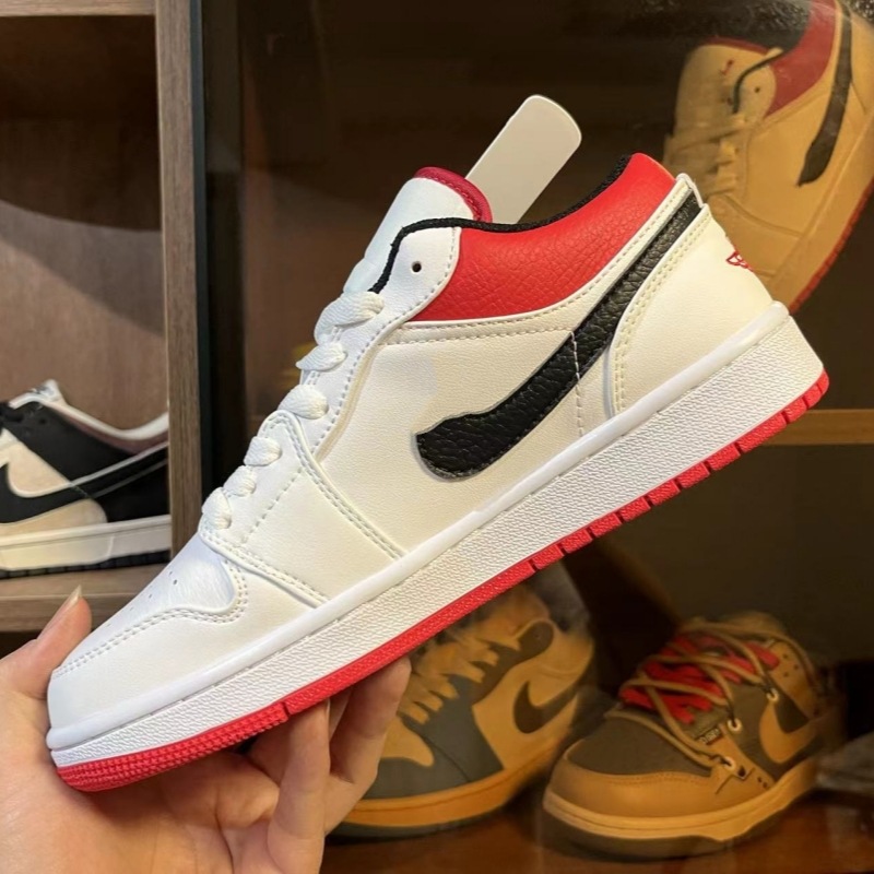 AJ1Low 푸톈 신발 순정 신발 로우탑 스니커즈 남녀 공용 문화 캐주얼 신발 스포츠 농구화 화이트 신발