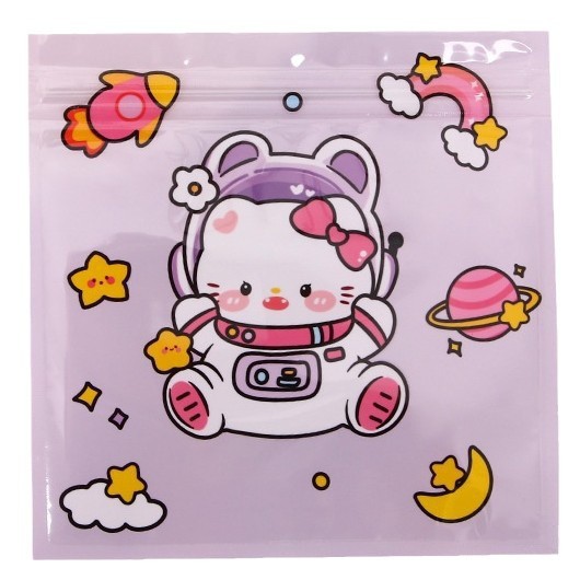 Bolsa de dibujos animados autosellada bolsas de plástico ins lindas bolsas de azúcar de viento almacenar bocadillos joyas bolsas autoselladas bolsas
