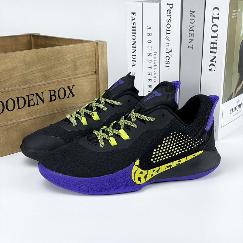 Putian Naike Official Kobe Mamba Second Generation Lemon Yellow Basketball Shoes High Version First Generation White Golden Sports Men's Shoes