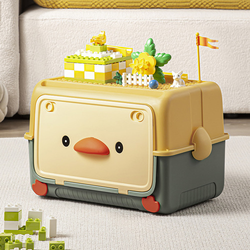 Children's toy storage box, household organizing box, cute duck storage box, baby clothes organizing storage box wholesale