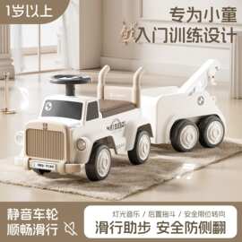 1-3岁工程车 带拉斗  儿童滑行车挖掘机吊车可坐车宝宝防侧翻