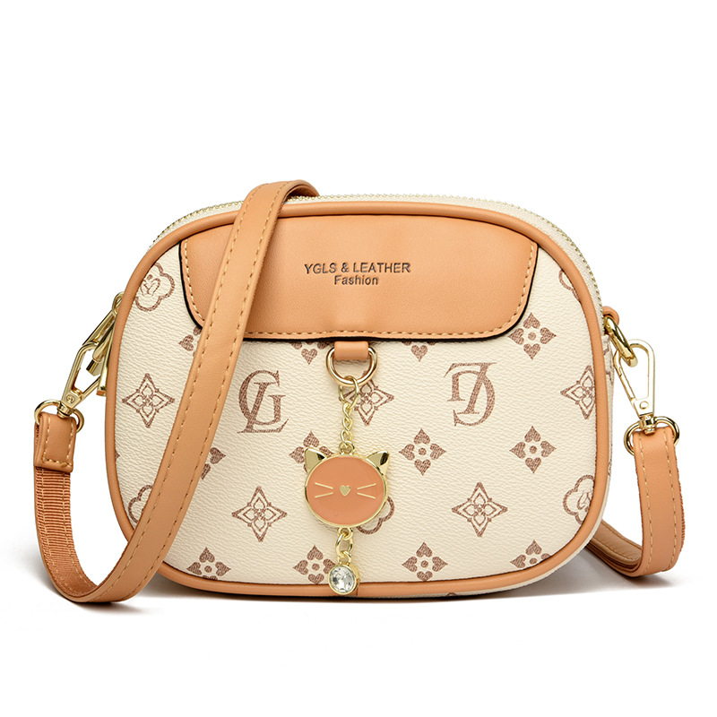 Νέα γυναικεία τσάντα, χιαστί μονό ώμου, μοντέρνο και ευέλικτο, απλό κρεμαστό μενταγιόν, κορεάτικη έκδοση 3411_voghion.com