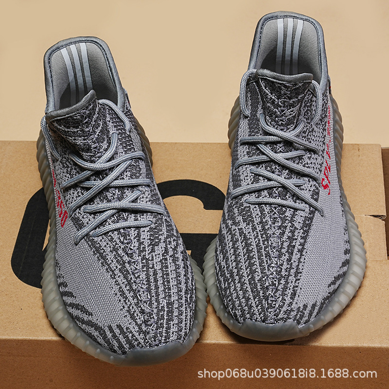 Summer Popular Coconut Shoes 350 Men and Women New Gray Orange Putian Soft-Soled Shoes Fashionable Casual Sports Shoes Running Shoes