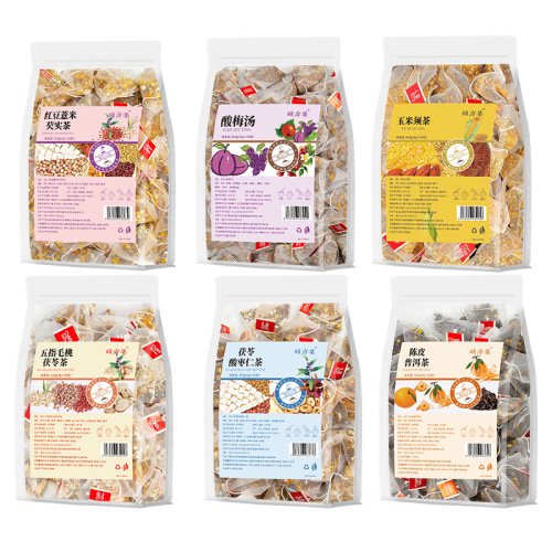 Combination tea: chrysanthemum, wolfberry, cassia seed tea, green kumquat, lemon, passion fruit tea, sour plum soup, five-finger peach, tuckahoe tea