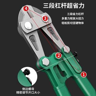Steel Bar Cutting Pliers, Large Pliers, Powerful Eagle-Beak Pliers, Labor-Saving Wire Cutters, Iron Chain Cutters, Lock-Cutting Needle-Nose Pliers