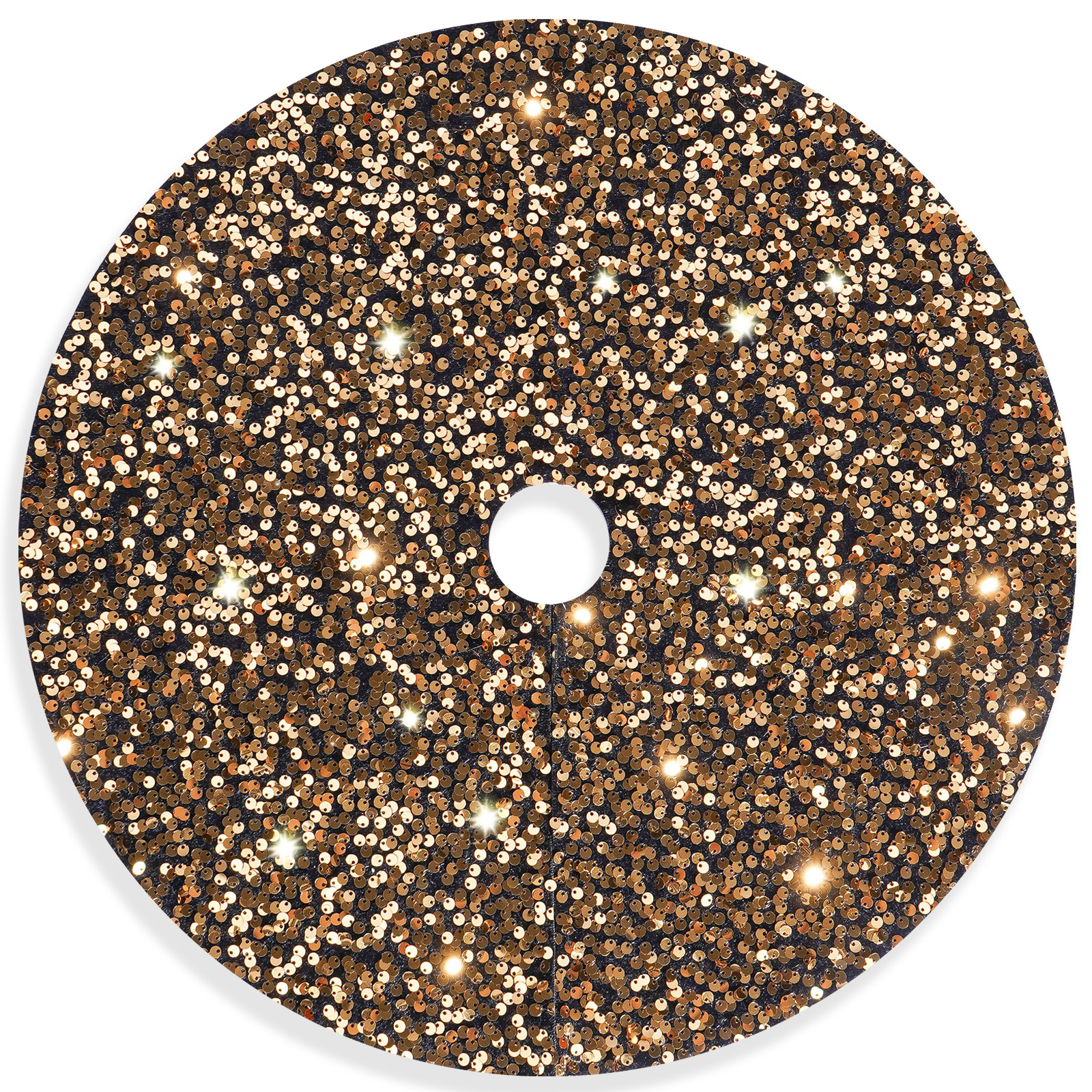 Halloween transfronterizo de alta calidad brillante falda de árbol delantal amarillo creativo atmósfera de vacaciones accesorios de árbol decoración