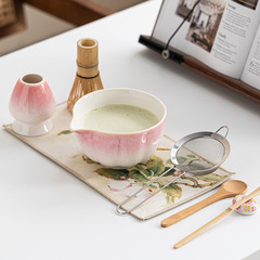 桜花粉抹茶茶碗9点セット竹茶ブラシミキサー抹茶道具立宋代茶器ギフトボックスセット