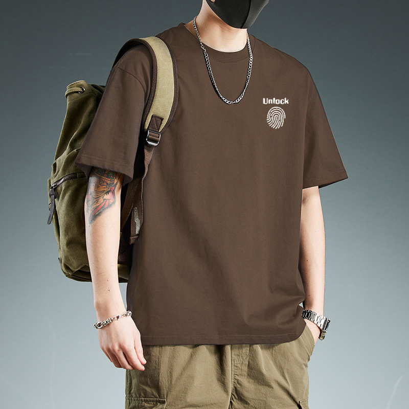 White Men's Short-Sleeved T-Shirt 2026 New Summer Hong Kong Style Trendy Couple Outfit Loose Top