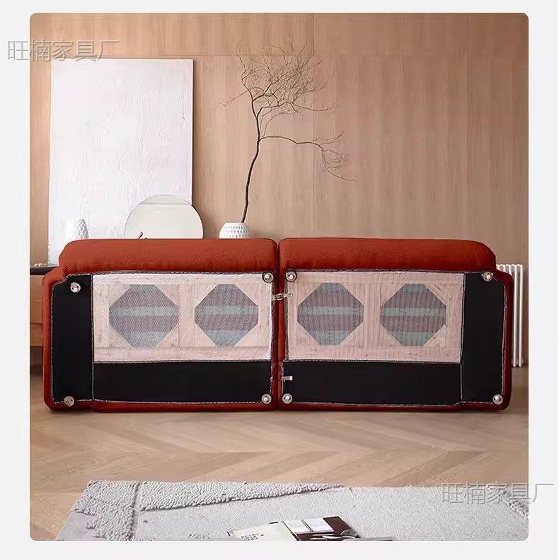 Chenille Cloud Sofa for Living Room, High-End Adjustable High-Back Deep-Seating Home-Use Straight-Row Fabric Sofa