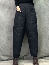 原创新款羽绒裤女冬季外穿加厚保暖白鸭绒休闲裤时尚修身大码