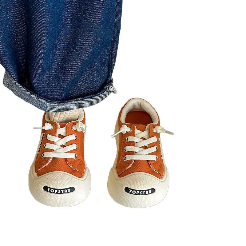 Children's cloth footwear for men and women, white shoes, Korean style