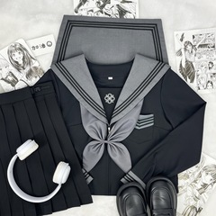 【十字桜】オリジナルJK制服日系校セーラー服学院風班服演出服長半袖スーツ