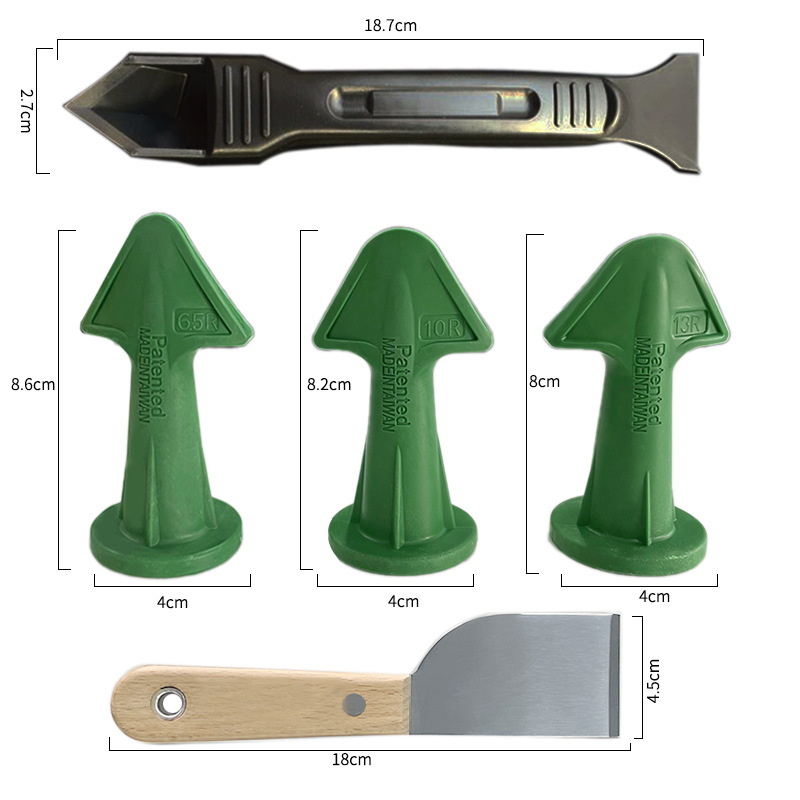 阴角玻璃胶抹铲胶器 角度刮板清除残胶美缝工具多角度跨境五件套A