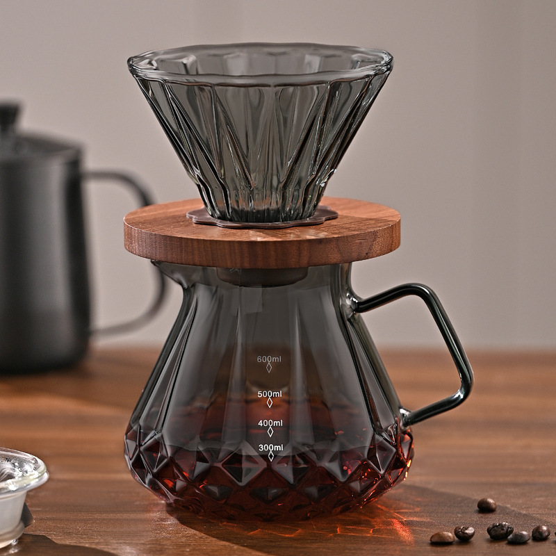Hand-Brewed Coffee Sharing Pot, Transparent Black Starry Sky Pot, Glass Coffee Pot Set, Coffee Brewing Equipment, Filter Hand-Brewed Coffee Sharing Pot, Transparent Black Starry Sky Pot, Glass Coffee Pot Set, Coffee Brewing Equipment, Filter