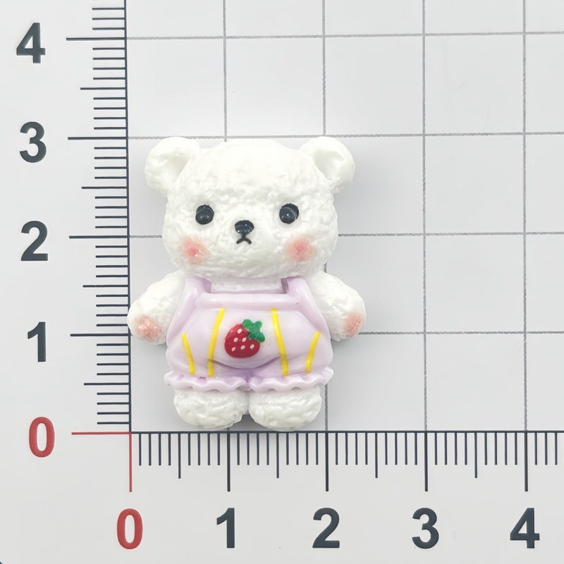 新款可爱小熊树脂配件diy手工发夹手机壳冰箱贴钥匙扣洞洞鞋材料|undefined