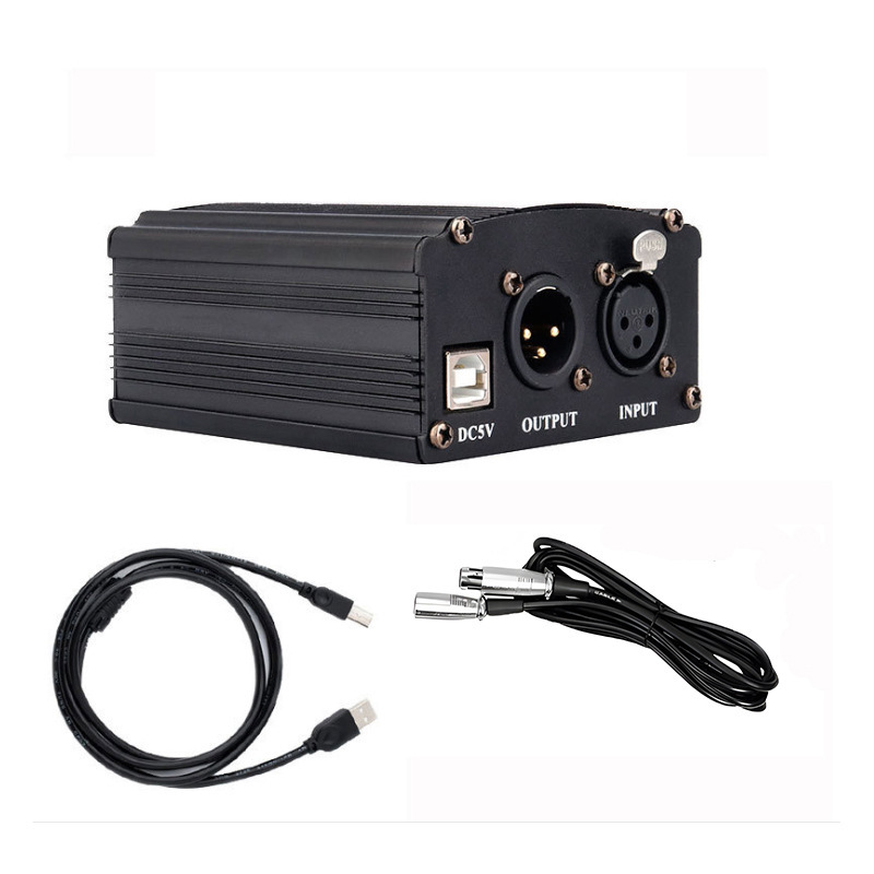 48V Power Supply Connection for Condenser Microphone USB Interface Power Supply Adapter for Sound Card Microphone Recording Dedicated for Recording 48V Power Supply Connection for Condenser Microphone USB Interface Power Supply Adapter for Sound Card Microphone Recording Dedicated for Recording