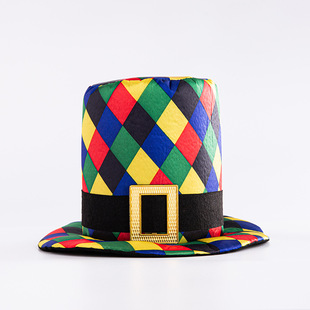 Factory Straight Hair Magician Hat Holiday Costume Accessories Non Woven Gift Hat Halloween Decorations Hat