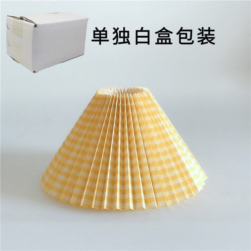 Fábrica directa tela plisada pantalla Shell boca inferior 24 Hotel dormitorio comedor lámpara de pared Accesorios