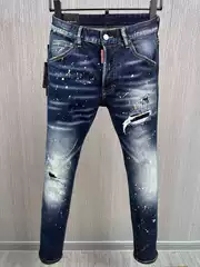 9892 ink point Second power fashion brand jeans European and American cross-border Men's straight Denim trousers European station Denim