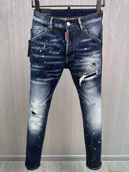 9892 ink point Second power fashion brand jeans European and American cross-border Men's straight Denim trousers European station Denim