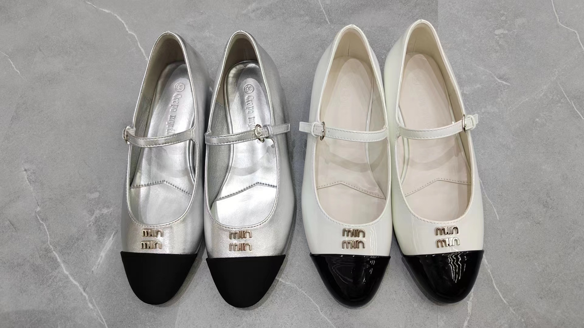 Su Yinyin mismo estilo Windsor Manor ~ un MIU color a juego hebilla tacón alto Mary Jane zapatos de una sola capa zapatos de cercanías de las mujeres