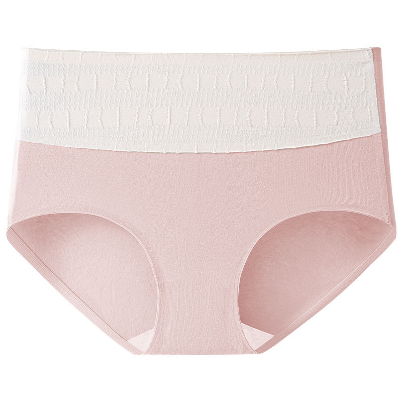 Algodón de las mujeres 7A antibacteriano transpirable inferior entrepierna alta cintura vientre contracción más tamaño triángulo shorts cabeza inconsútil ropa interior la muchacha
