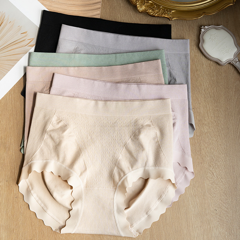Meizhai Underwear Ladies Seamless Modal High Elastic Large Size 3D Three-dimensional Hip Briefs with Mulberry Silk Antibacterial Crotch
