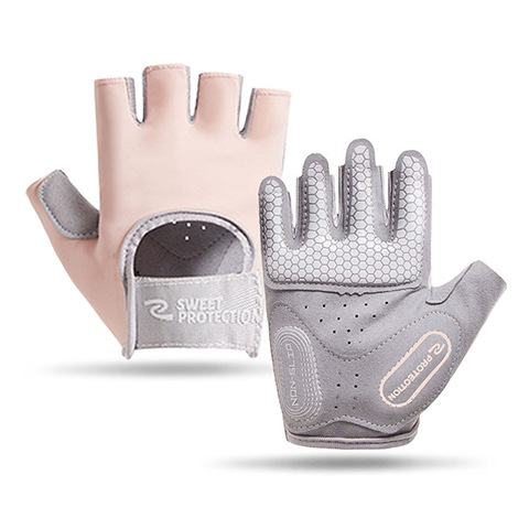 Amazon transfronterizo nuevo guante deportivo de fitness medio dedo ciclismo amortiguador anti-desgaste transpirable anti-deslizante guante anticapullo